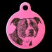 Classic Staffordshire Terrier Engraved 31mm Large Round Pet Dog ID Tag